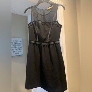 Black, knee length dress